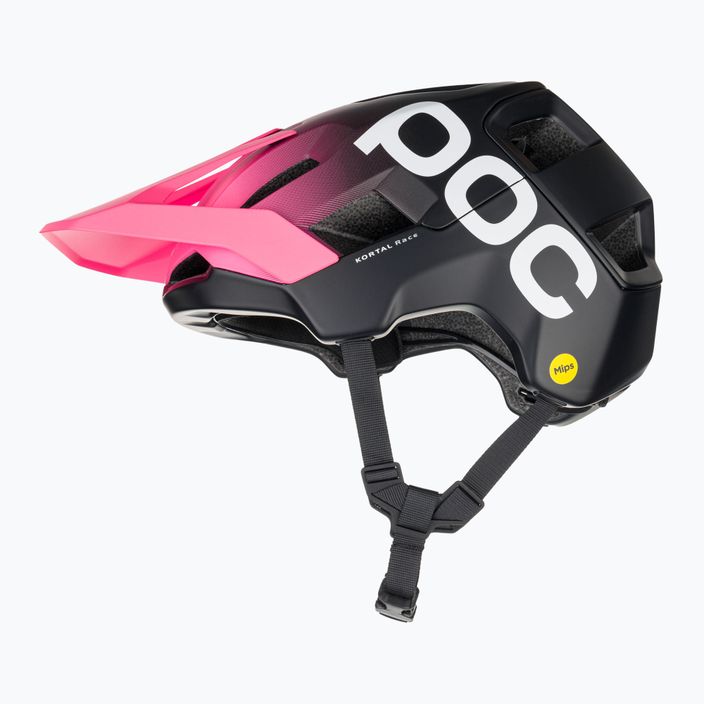 Велосипедний шолом POC Kortal Race MIPS флуоресцентний рожевий / урановий чорний матовий 5
