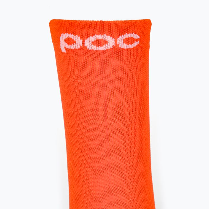 Велошкарпетки POC Fluo Mid fluorescent orange 3