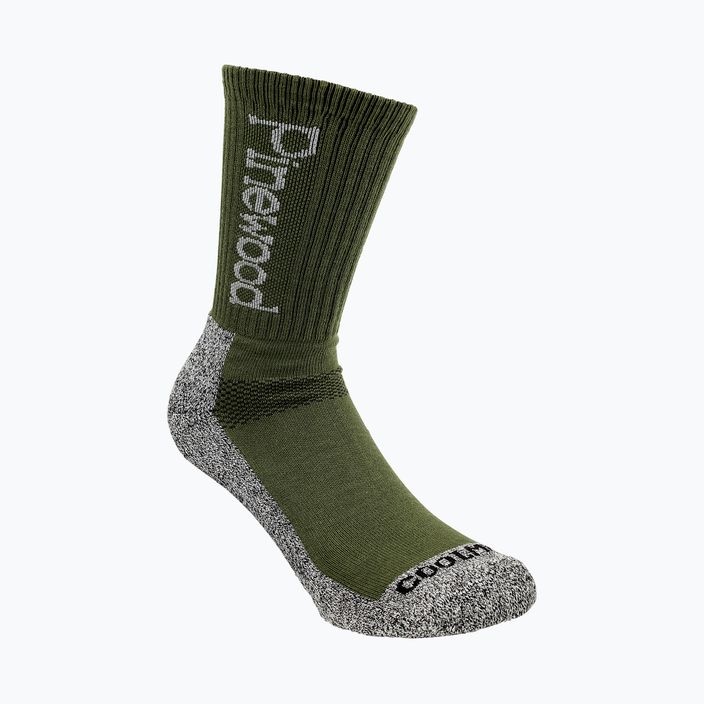 Шкарпетки для трекінгу Pinewood Coolmax Medium 2 пари зелені 5