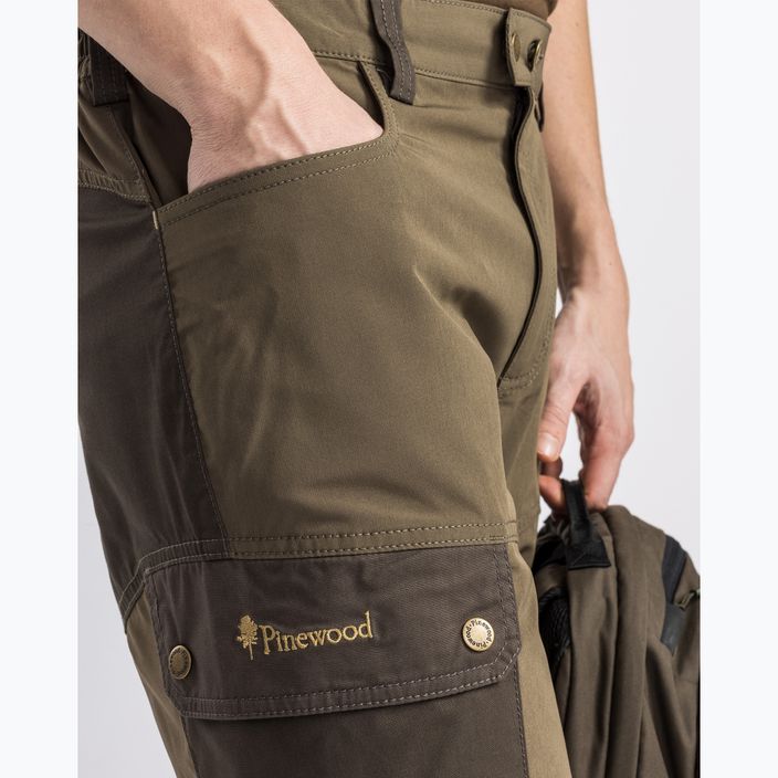 Чоловічі трекінгові шорти Pinewood Finnveden Trail Hybrid earth-brown/d.olive 5