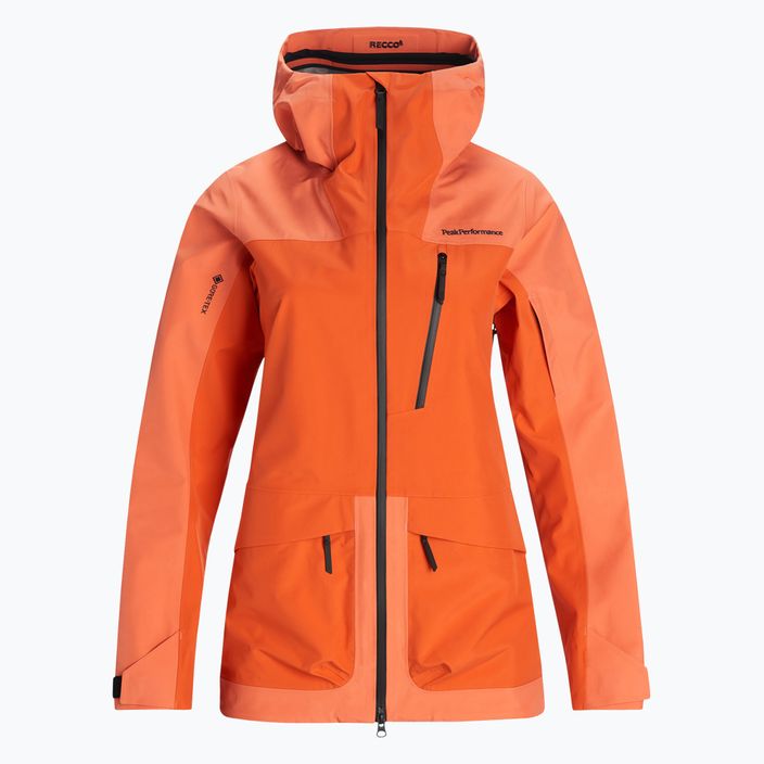 Куртка лижна жіноча Peak Performance Vertical 3L оранжева  G76657060