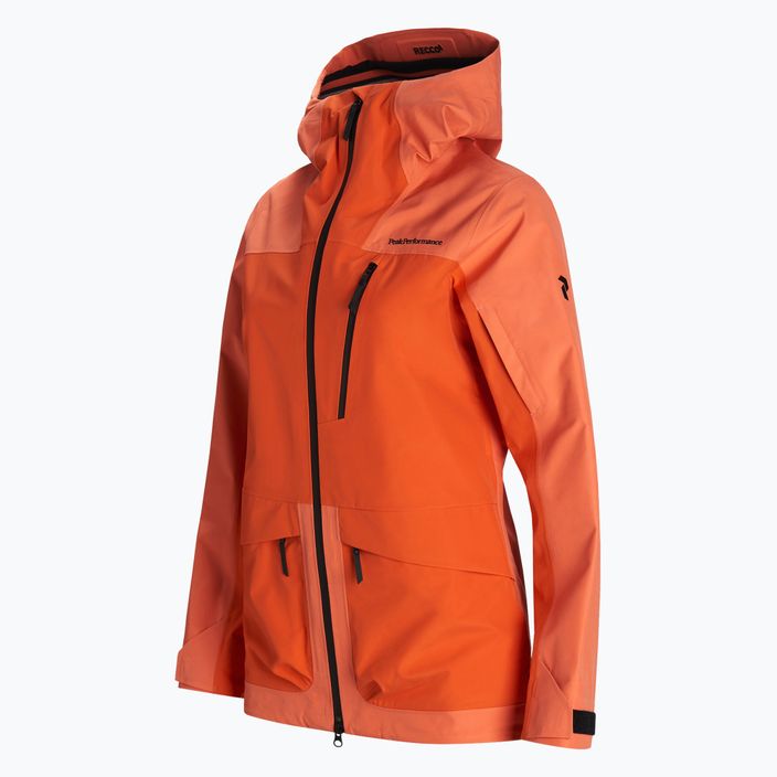 Куртка лижна жіноча Peak Performance Vertical 3L оранжева  G76657060 3