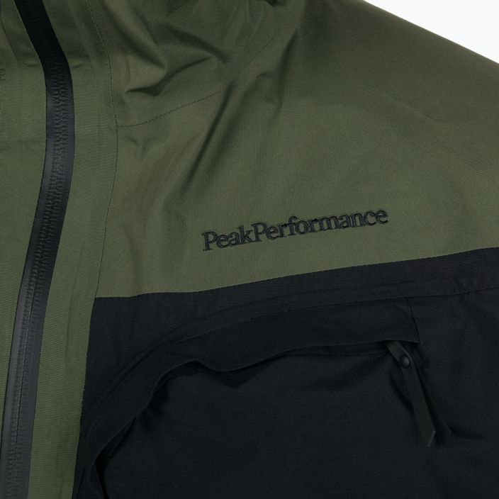 Куртка лижна чоловіча Peak Performance Gravity 2L GoreTex зелено-чорна G78252020 9