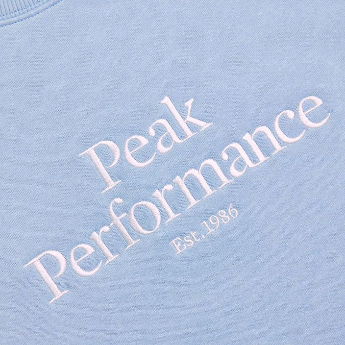 Кофта трекінгова жіноча Peak Performance Original Crew блакитна 4