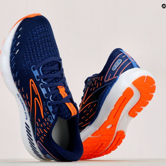 Кросівки для бігу чоловічі Brooks Glycerin GTS 20 blue depths/palace blue/orange 15