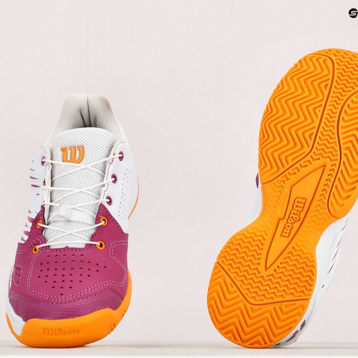 Кросівки для тенісу дитячі Wilson Kaos 2.0 біло-рожеві WRS329090 9