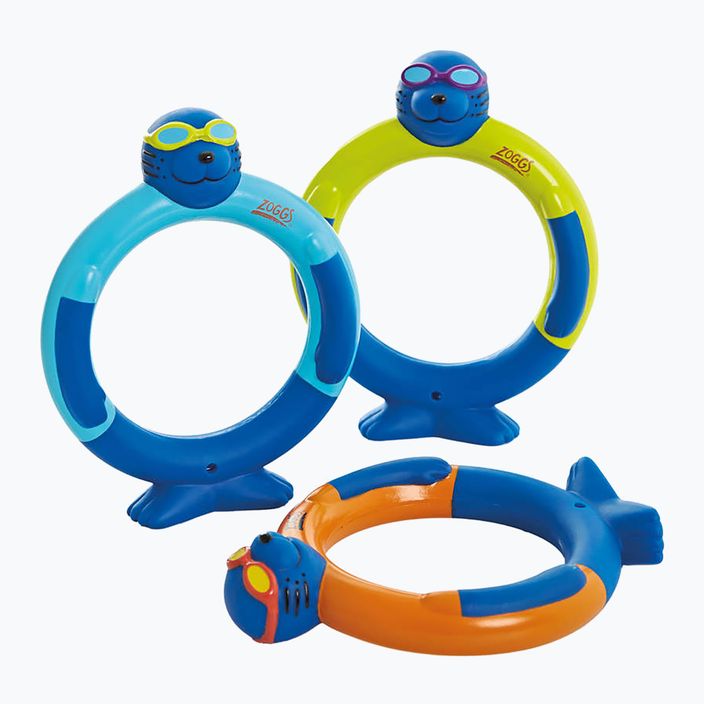 Іграшки для підводного плавання Zoggs Zoggy Dive Rings 3 шт. блакитні 465391