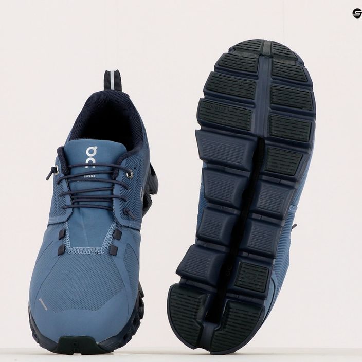 Кросівки для бігу чоловічі On Cloud 5 Waterproof блакитні 5998531 18