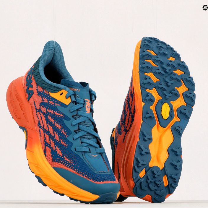 Кросівки для бігу жіночі HOKA Speedgoat 5 блакитно-помаранчеві 1123158-BCCML 15