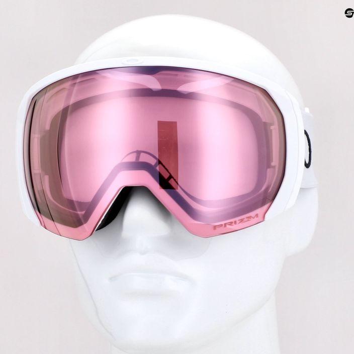 Маска лижна Oakley Flight Path matte white/prizm snow hi pink iridium OO7110-09 7