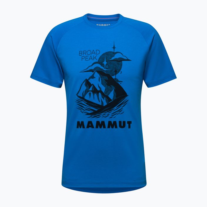 Футболка трекінгова чоловіча Mammut Mountain блакитна 4