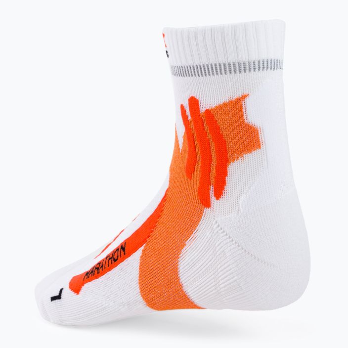 Шкарпетки для бігу чоловічі X-Socks Marathon 4.0 U помаранчево-білі RS11S19U-W017 2