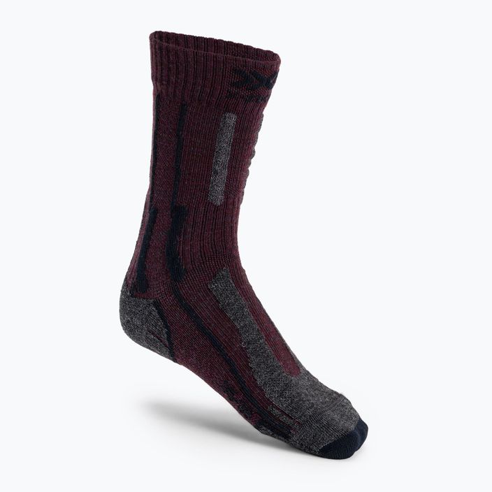 Шкарпетки для трекінгу X-Socks Trek X Merino LT бордові TS03S19U-R008