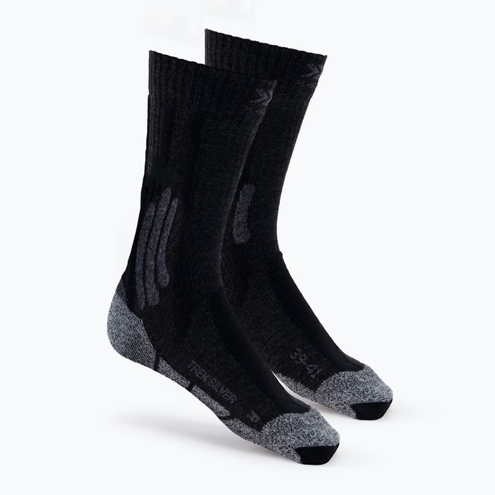 Шкарпетки трекінгові чоловічі X-Socks Trek Silver чорно-сірі TS07S19U-B010
