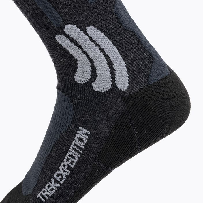Шкарпетки для трекінгу X-Socks Trek Expedition опалово-чорні/доломітно-сірі меланжеві 3