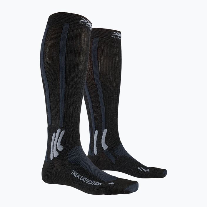 Шкарпетки для трекінгу X-Socks Trek Expedition опалово-чорні/доломітно-сірі меланжеві 5