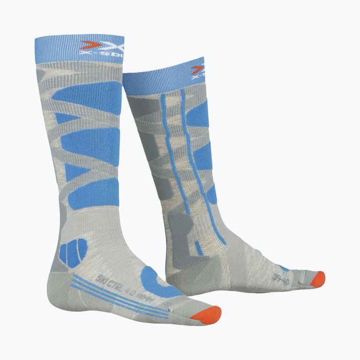 Шкарпетки лижні  жіночі X-Socks Ski Control 4.0 сіро-сині XSSSKCW19W 4