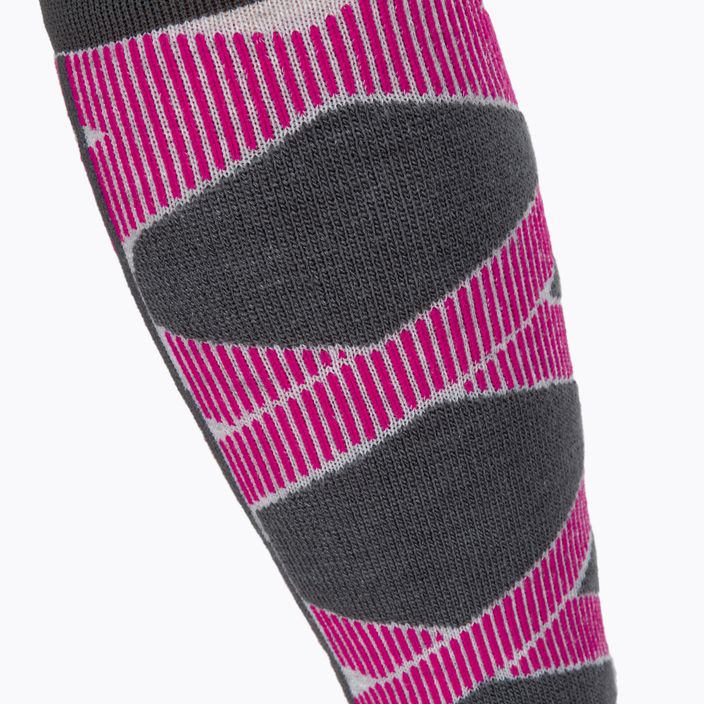 Шкарпетки лижні  жіночі X-Socks Ski Control 4.0 сіро-рожеві XSSSKCW19W 3