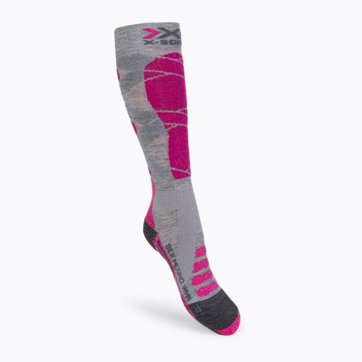 Шкарпетки лижні  жіночі X-Socks Ski Silk Merino 4.0 сірі XSSSKMW19W