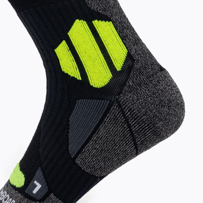 Шкарпетки для сноубордингу X-Socks Snowboard 4.0 чорні/сірі/фіолетово-жовті 3