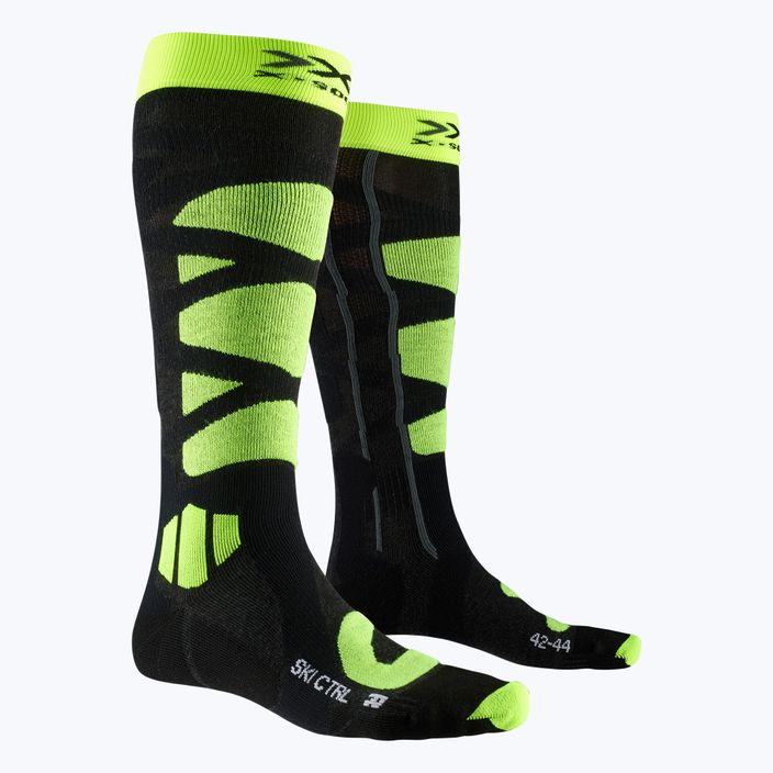 Шкарпетки лижні  X-Socks Ski Control 4.0 чорно-зелені XSSSKCW19U 4