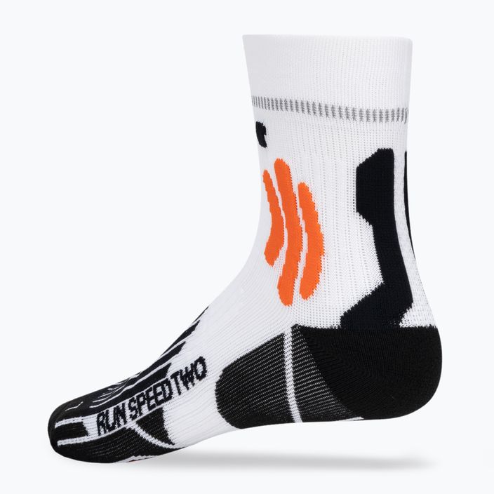 Чоловічі шкарпетки X-Socks Run Speed Two 4.0 бігові шкарпетки арктичні білі/помаранчеві 2