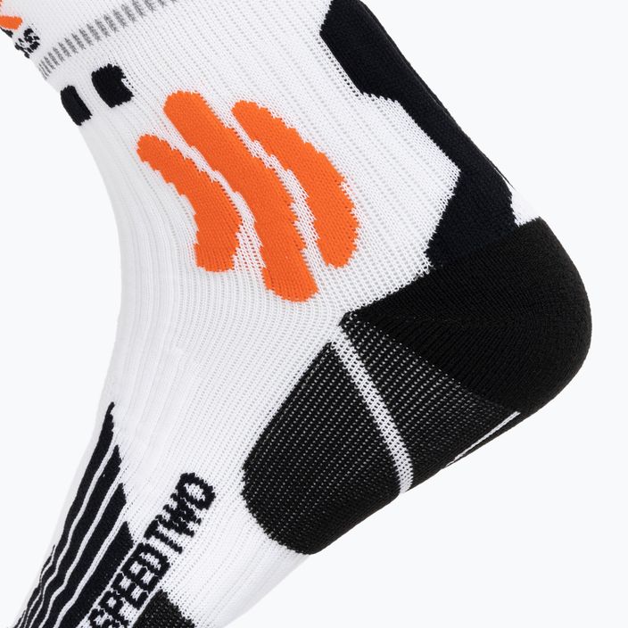 Чоловічі шкарпетки X-Socks Run Speed Two 4.0 бігові шкарпетки арктичні білі/помаранчеві 4