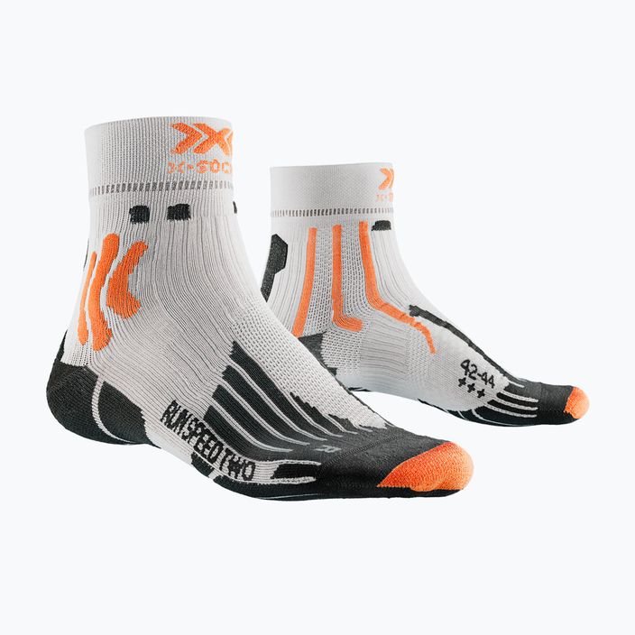 Чоловічі шкарпетки X-Socks Run Speed Two 4.0 бігові шкарпетки арктичні білі/помаранчеві 5