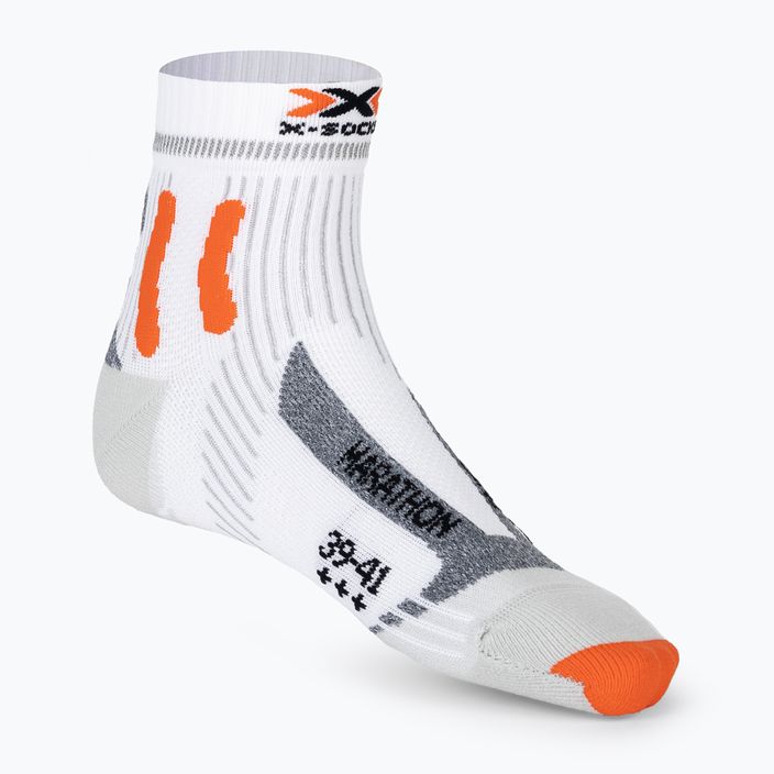 Чоловічі шкарпетки для бігу X-Socks Marathon Energy 4.0 арктичні білі/помаранчеві 3