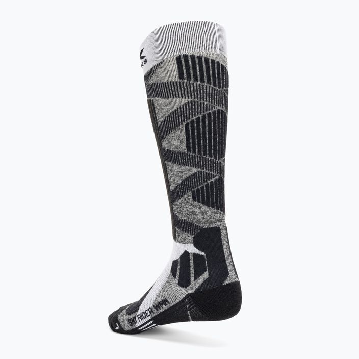 Жіночі лижні шкарпетки X-Socks Ski Rider 4.0 сірий меланж/опал чорний 2