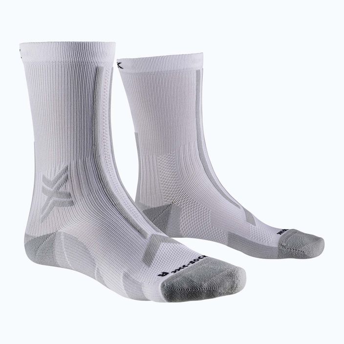Чоловічі шкарпетки для бігу X-Socks Trailrun Discover Crew арктичні білі/перламутрово-сірі