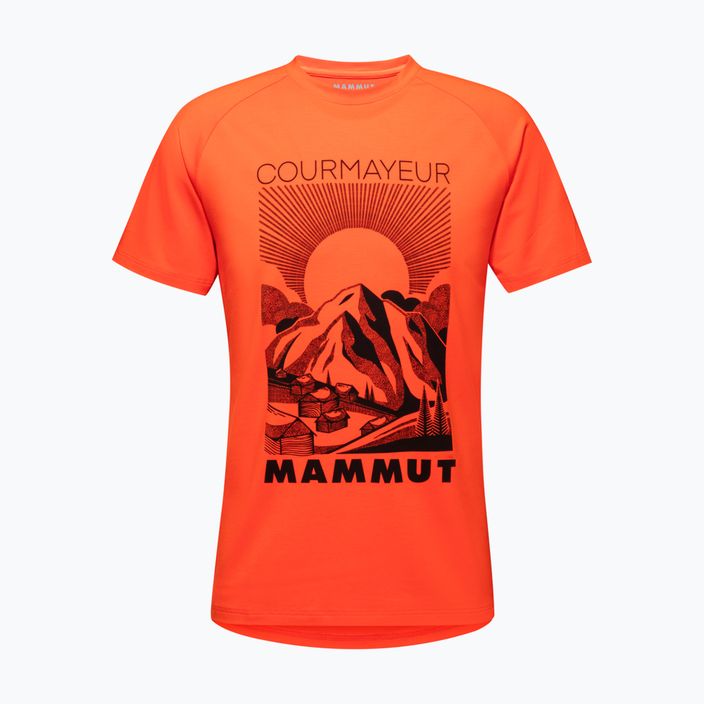 Футболка трекінгова чоловіча Mammut Mountain помаранчева 4