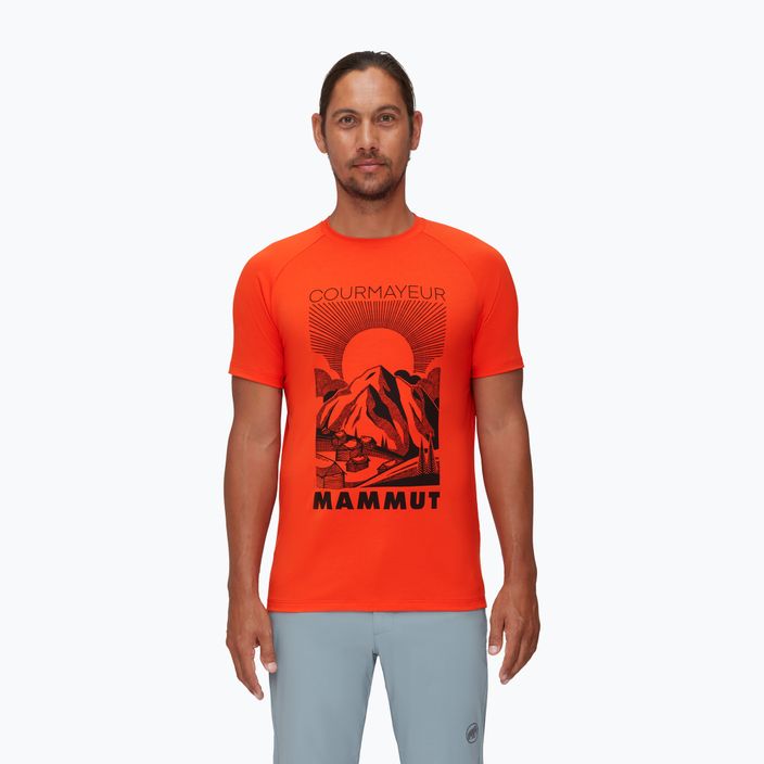 Футболка трекінгова чоловіча Mammut Mountain помаранчева