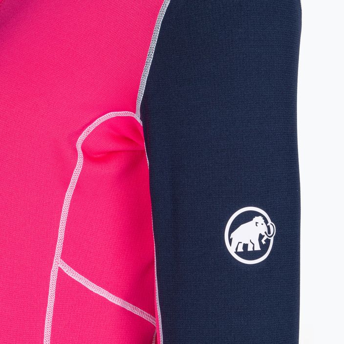 Кофта трекінгова жіноча Mammut Aenergy ML Half Zip Pull рожево-синя 3
