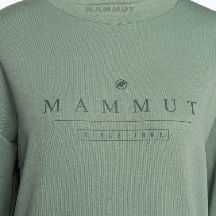 Кофта трекінгова жіноча Mammut Core ML Crew Neck Logo зелена 1014-04070-4100-114 6
