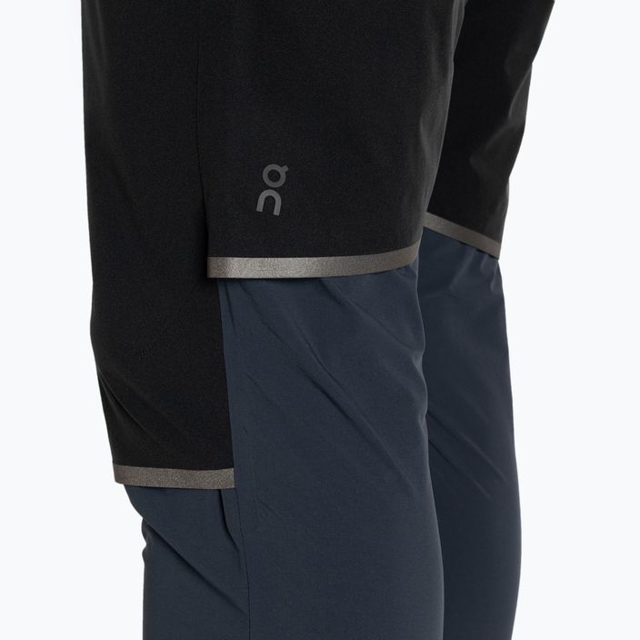 Чоловічі бігові водонепроникні штани чорні/сині 5