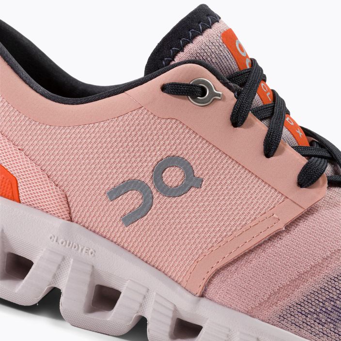 Кросівки для бігу жіночі On Cloud X 3 рожеві 6098691 9