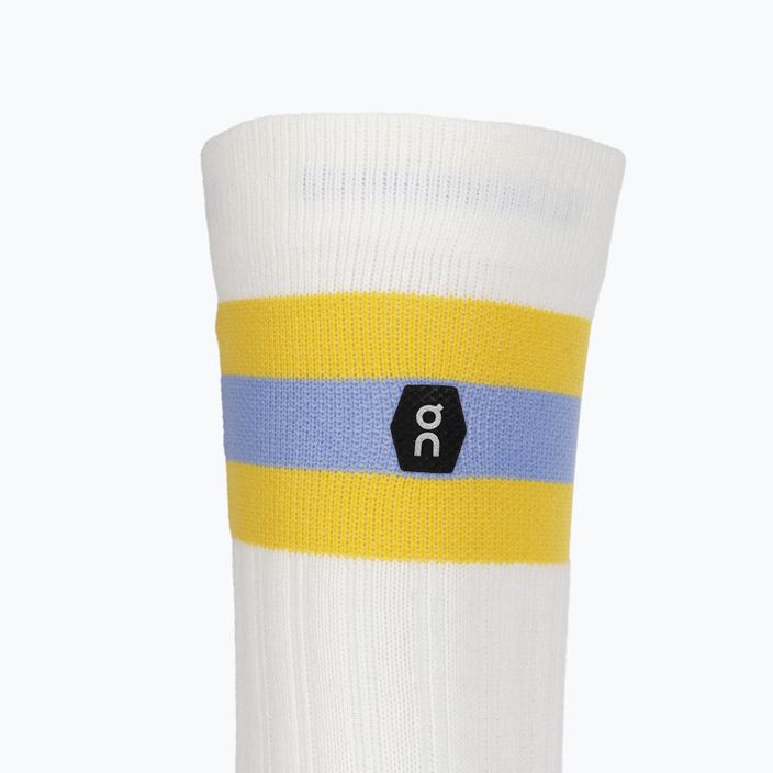 Чоловічі шкарпетки для тенісу на бігу білі/гірчичні 3