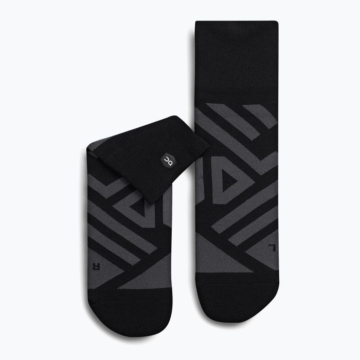 Шкарпетки для бігу чоловічі On Running Performance Mid black/shadow 6