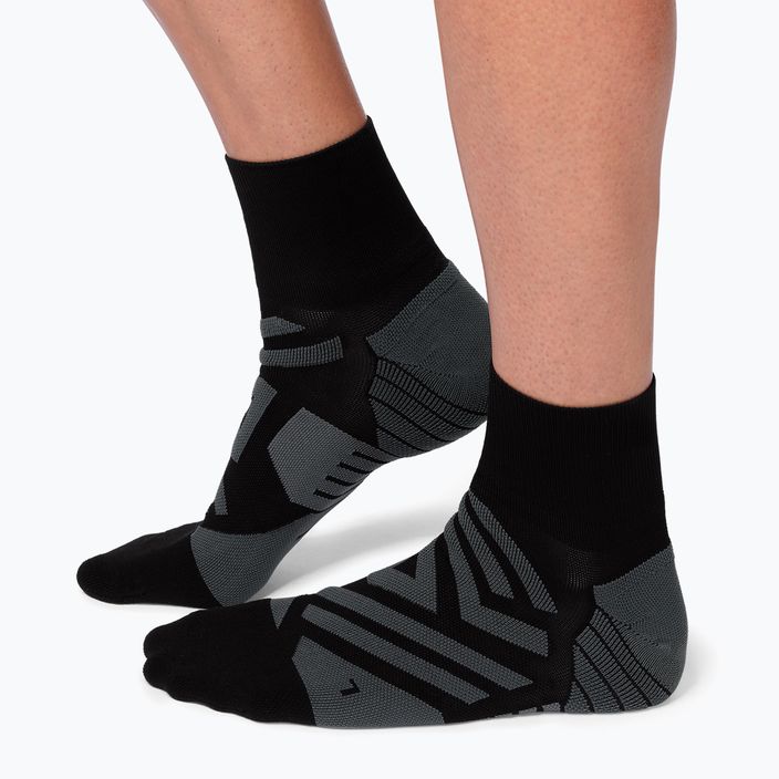 Шкарпетки для бігу чоловічі On Running Performance Mid black/shadow 8