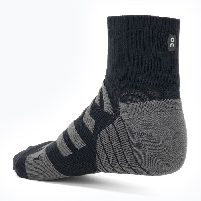Шкарпетки для бігу чоловічі On Running Performance Mid black/shadow 2