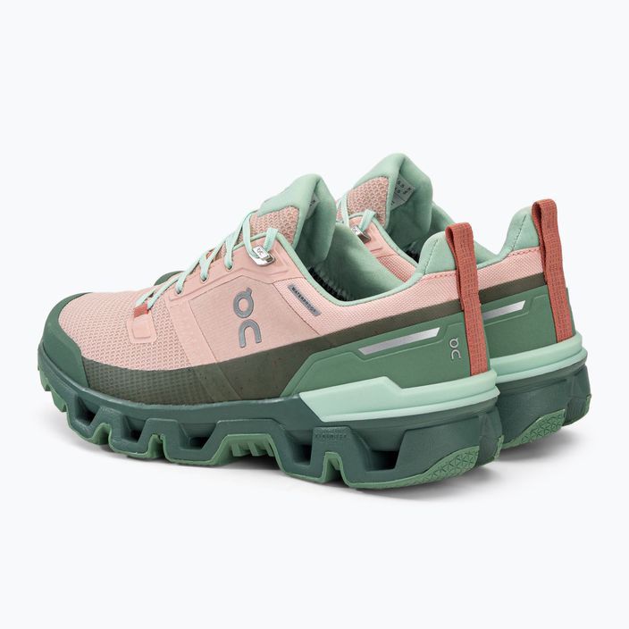 Взуття трекінгове жіноче On Cloudwander Waterproof рожево-зелене7398278 3