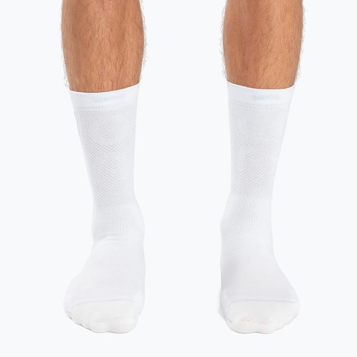 Чоловічі тенісні шкарпетки для бігу білі/зелені 2