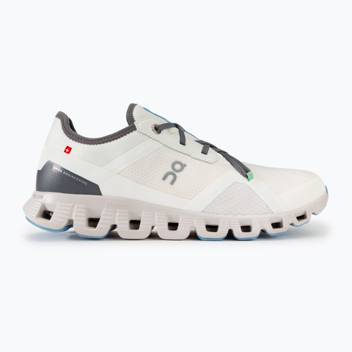 Чоловічі бігові кросівки On Running Cloud X 3 AD безбарвний білий/полум'яний 2