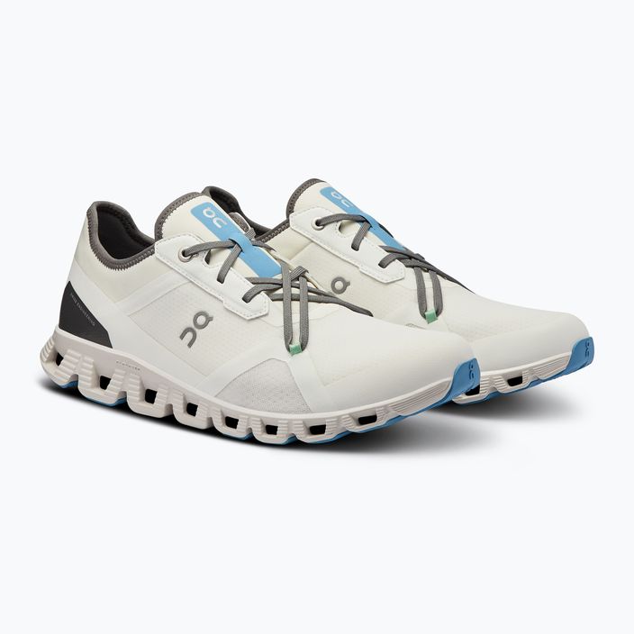 Чоловічі бігові кросівки On Running Cloud X 3 AD безбарвний білий/полум'яний 8