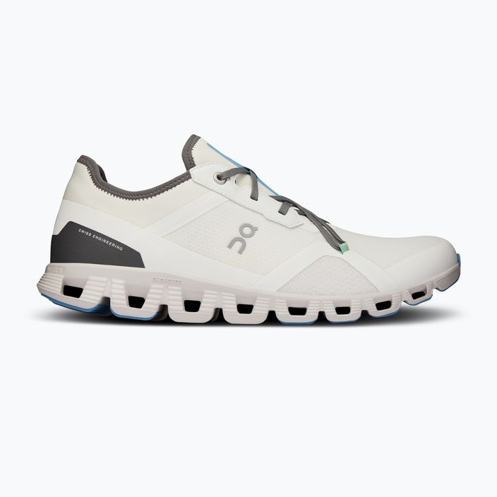 Чоловічі бігові кросівки On Running Cloud X 3 AD безбарвний білий/полум'яний 9