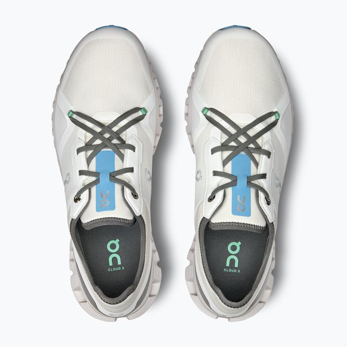 Чоловічі бігові кросівки On Running Cloud X 3 AD безбарвний білий/полум'яний 13