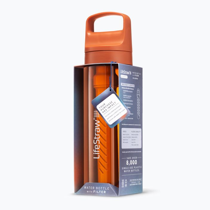 Пляшка туристична Lifestraw Go 2.0 z filtrem 650 ml kyoto orange 4