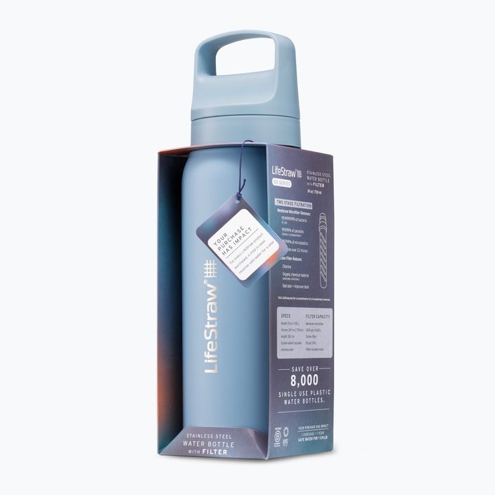 Пляшка туристична Lifestraw Go 2.0 Steel z filtrem 700 ml icelandic blue 4