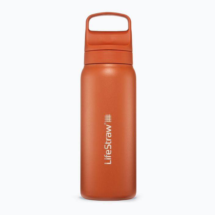 Пляшка туристична Lifestraw Go 2.0 Steel z filtrem 700 ml kyoto orange